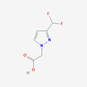 molecular formula C6H6F2N2O2 B1425819 2-(3-(Difluoromethyl)-1H-pyrazol-1-yl)acetic acid CAS No. 1489145-82-5