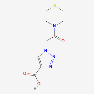 molecular formula C9H12N4O3S B1425820 1-(2-oxo-2-thiomorpholinoethyl)-1H-1,2,3-triazole-4-carboxylic acid CAS No. 1506260-38-3