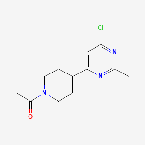 molecular formula C12H16ClN3O B1425821 1-(4-(6-Chloro-2-methylpyrimidin-4-yl)piperidin-1-yl)ethan-1-one CAS No. 1316222-67-9