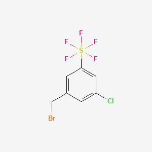 molecular formula C7H5BrClF5S B1425822 3-Chloro-5-(pentafluorosulfur)benzyl bromide CAS No. 1240257-05-9