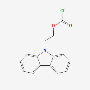 molecular formula C15H12ClNO2 B14258239 Carbonochloridic acid, 2-(9H-carbazol-9-yl)ethyl ester CAS No. 448184-83-6