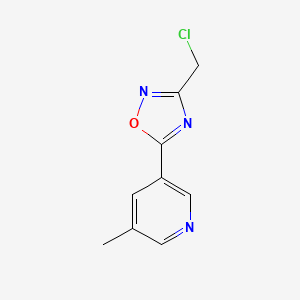 molecular formula C9H8ClN3O B1425825 3-[3-(Chloromethyl)-1,2,4-oxadiazol-5-yl]-5-methylpyridine CAS No. 660416-42-2