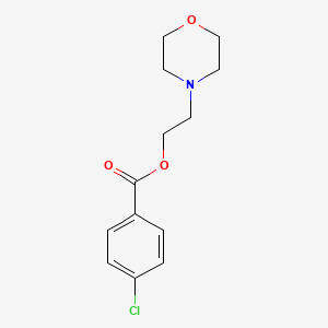 molecular formula C13H16ClNO3 B14258275 Benzoic acid, 4-chloro-, 2-(4-morpholinyl)ethyl ester 