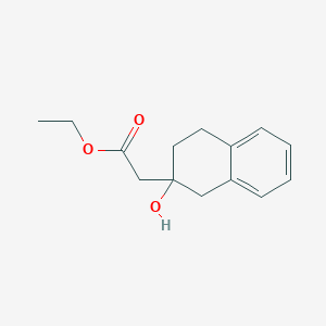 molecular formula C14H18O3 B1425833 Ethyl 2-(2-hydroxy-1,2,3,4-tetrahydronaphthalen-2-yl)acetate CAS No. 154935-59-8