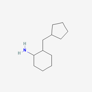molecular formula C12H23N B1425834 2-(Cyclopentylmethyl)cyclohexan-1-amine CAS No. 1247406-30-9