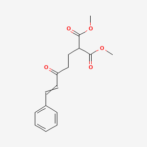 molecular formula C16H18O5 B14258361 Dimethyl (3-oxo-5-phenylpent-4-en-1-yl)propanedioate CAS No. 402468-20-6