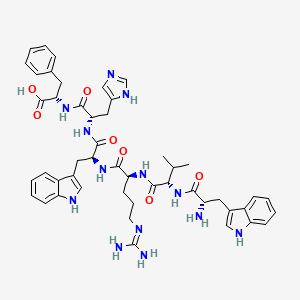 molecular formula C48H59N13O7 B14258392 L-Phenylalanine, L-tryptophyl-L-valyl-L-arginyl-L-tryptophyl-L-histidyl- CAS No. 286839-16-5