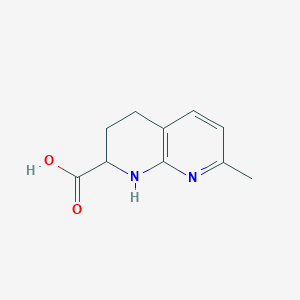 molecular formula C10H12N2O2 B1425842 7-Methyl-1,2,3,4-tetrahydro-1,8-naphthyridine-2-carboxylic acid CAS No. 1246548-23-1