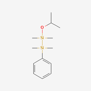 molecular formula C13H24OSi2 B14258431 1,1,2,2-Tetramethyl-1-phenyl-2-[(propan-2-yl)oxy]disilane CAS No. 402836-87-7