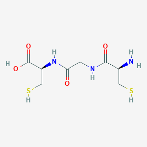 molecular formula C8H15N3O4S2 B14258438 Cysteinyl glycyl cysteine CAS No. 246231-57-2