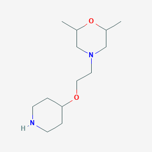 2,6-Dimethyl-4-[2-(piperidin-4-yloxy)ethyl]morpholine