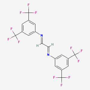 molecular formula C18H8F12N2 B14258509 Benzenamine, N,N'-1,2-ethanediylidenebis[3,5-bis(trifluoromethyl)- CAS No. 497841-81-3