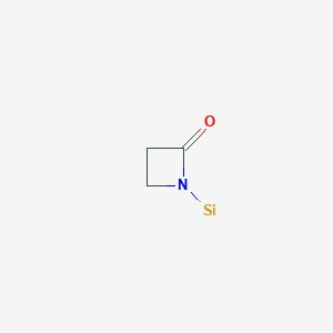 molecular formula C3H4NOSi B14258514 N-silyl-beta-lactam 