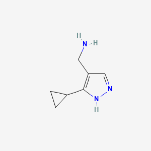 (3-Cyclopropyl-1H-pyrazol-4-yl)methanamine