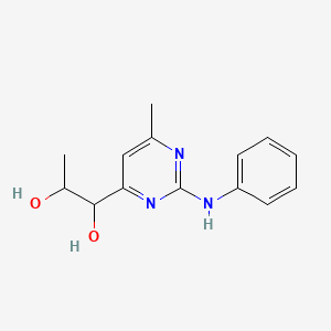 molecular formula C14H17N3O2 B14258564 1-(2-Anilino-6-methylpyrimidin-4-yl)propane-1,2-diol CAS No. 204571-53-9