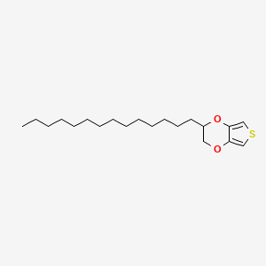molecular formula C20H34O2S B14258582 Thieno[3,4-b]-1,4-dioxin, 2,3-dihydro-2-tetradecyl- CAS No. 168908-23-4