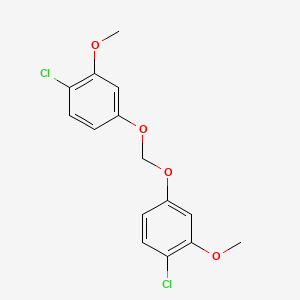 molecular formula C15H14Cl2O4 B14258617 Benzene, 1,1'-[methylenebis(oxy)]bis[4-chloro-3-methoxy- CAS No. 403657-31-8