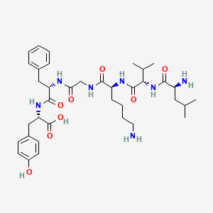 molecular formula C37H55N7O8 B14258629 L-Leucyl-L-valyl-L-lysylglycyl-L-phenylalanyl-L-tyrosine CAS No. 386230-21-3