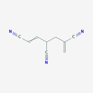 molecular formula C9H7N3 B14258661 Hexa-1,5-diene-1,3,5-tricarbonitrile CAS No. 252378-42-0