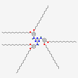 molecular formula C117H210N6O6 B14258666 N~2~,N~4~,N~6~-Tris[3,4-bis(hexadecyloxy)phenyl]-1,3,5-triazine-2,4,6-triamine CAS No. 182615-10-7