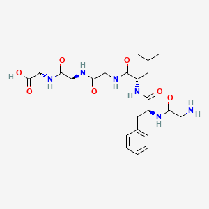 molecular formula C25H38N6O7 B14258679 Glycyl-L-phenylalanyl-L-leucylglycyl-L-alanyl-L-alanine CAS No. 400820-71-5