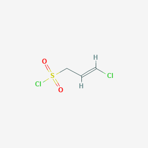 molecular formula C3H4Cl2O2S B1425875 3-Chloroprop-2-ene-1-sulfonyl chloride CAS No. 859056-31-8