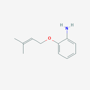 molecular formula C11H15NO B14258752 Benzenamine, 2-[(3-methyl-2-butenyl)oxy]- CAS No. 168104-26-5