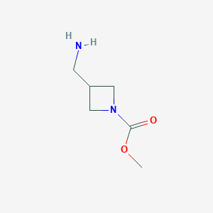molecular formula C6H12N2O2 B1425879 Methyl 3-(aminomethyl)azetidine-1-carboxylate CAS No. 859164-71-9
