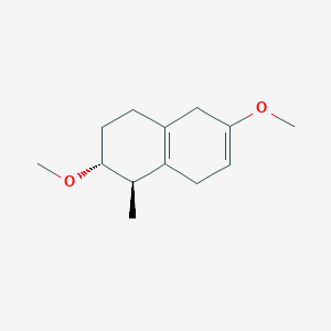 molecular formula C13H20O2 B14258790 Naphthalene, 1,2,3,4,5,8-hexahydro-2,6-dimethoxy-1-methyl-, trans- CAS No. 185253-71-8
