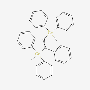 molecular formula C34H32Ge2 B14258799 (1-Phenylethene-1,2-diyl)bis[methyl(diphenyl)germane] CAS No. 333737-46-5