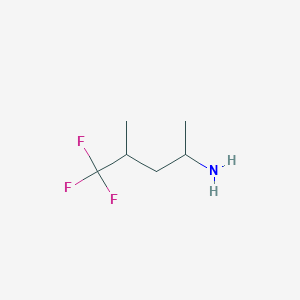 molecular formula C6H12F3N B1425884 5,5,5-Trifluoro-4-methylpentan-2-amine CAS No. 910404-52-3
