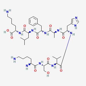 molecular formula C44H72N12O10 B14258865 L-Lysyl-L-seryl-L-valyl-L-histidyl-L-alanyl-L-phenylalanyl-L-leucyl-L-lysine CAS No. 468715-25-5