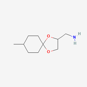 molecular formula C10H19NO2 B1425889 {8-Methyl-1,4-dioxaspiro[4.5]decan-2-yl}methanamine CAS No. 22216-74-6