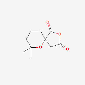 molecular formula C10H14O4 B14258897 7,7-Dimethyl-2,6-dioxaspiro[4.5]decane-1,3-dione CAS No. 227177-81-3