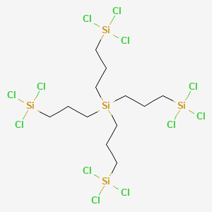 molecular formula C12H24Cl12Si5 B14258901 Silane, tetrakis[3-(trichlorosilyl)propyl]- CAS No. 211635-40-4