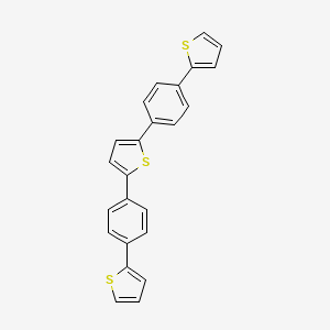 molecular formula C24H16S3 B14258915 Thiophene, 2,5-bis[4-(2-thienyl)phenyl]- CAS No. 372952-22-2