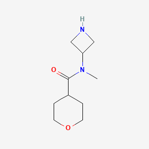 molecular formula C10H18N2O2 B1425896 N-(Azetidin-3-yl)-N-methyltetrahydro-2H-pyran-4-carboxamide CAS No. 1485995-33-2