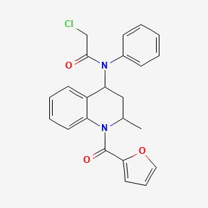 molecular formula C23H21ClN2O3 B1425901 2-氯-N-[1-(2-呋喃甲酰基)-2-甲基-1,2,3,4-四氢喹啉-4-基]-N-苯基乙酰胺 CAS No. 1374509-64-4
