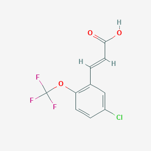 molecular formula C10H6ClF3O3 B1425904 5-Chloro-2-(trifluoromethoxy)cinnamic acid CAS No. 1092461-22-7