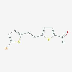 molecular formula C11H7BrOS2 B14259046 5-[2-(5-Bromothiophen-2-yl)ethenyl]thiophene-2-carbaldehyde CAS No. 206768-51-6