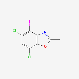 molecular formula C8H4Cl2INO B1425905 5,7-Dichloro-4-iodo-2-methyl-1,3-benzoxazole CAS No. 1353500-26-1