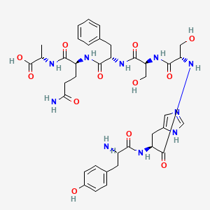 molecular formula C38H50N10O12 B14259097 H-Tyr-His-Ser-Ser-Phe-Gln-Ala-OH CAS No. 364618-18-8