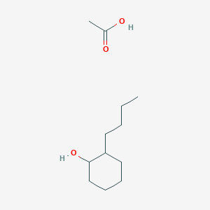 molecular formula C12H24O3 B14259114 Acetic acid;2-butylcyclohexan-1-ol CAS No. 473546-44-0