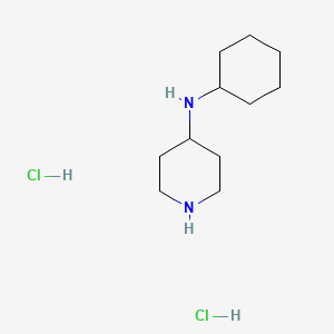 molecular formula C11H24Cl2N2 B1425912 N-cyclohexylpiperidin-4-amine dihydrochloride CAS No. 1452484-36-4