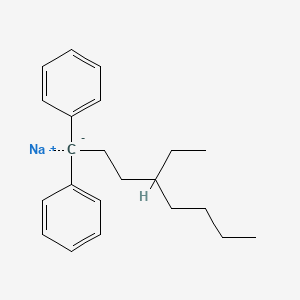molecular formula C22H29Na B14259128 sodium;(4-ethyl-1-phenyloctyl)benzene CAS No. 309947-56-6