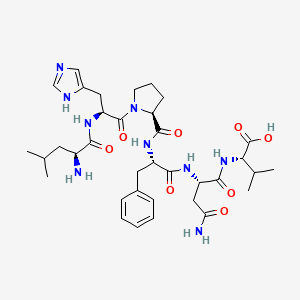 molecular formula C35H51N9O8 B14259181 L-Leucyl-L-histidyl-L-prolyl-L-phenylalanyl-L-asparaginyl-L-valine CAS No. 373390-49-9