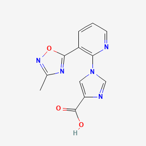 1-[3-(3-methyl-1,2,4-oxadiazol-5-yl)pyridin-2-yl]-1H-imidazole-4-carboxylic acid