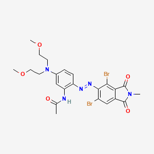 molecular formula C23H25Br2N5O5 B14259197 N-[5-[bis(2-methoxyethyl)amino]-2-[(4,6-dibromo-2-methyl-1,3-dioxoisoindol-5-yl)diazenyl]phenyl]acetamide CAS No. 361379-00-2