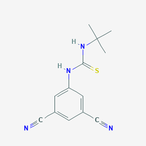 molecular formula C13H14N4S B14259199 Thiourea, N-(3,5-dicyanophenyl)-N'-(1,1-dimethylethyl)- CAS No. 185500-55-4