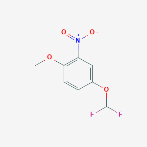 molecular formula C8H7F2NO4 B1425920 4-(Difluoromethoxy)-1-methoxy-2-nitrobenzene CAS No. 1261605-12-2